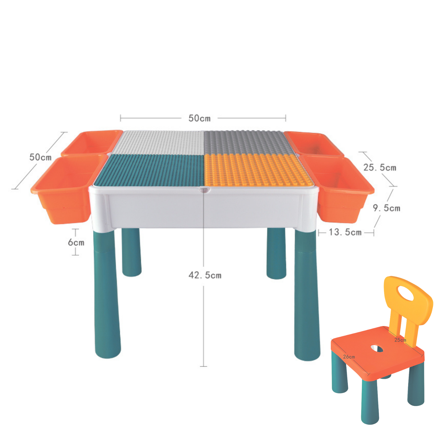 Стол для конструирования Zeimas со стульями - фото 1