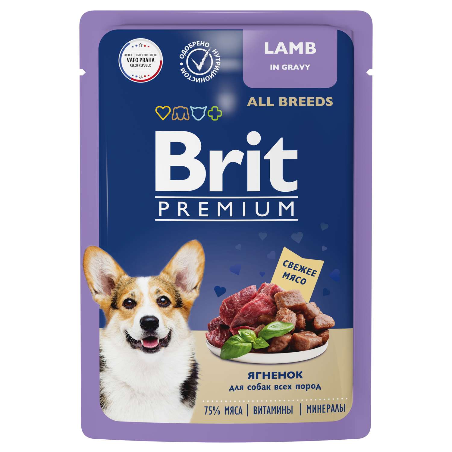 Корм для собак Brit 85г Premium Dog всех пород ягненок в соусе - фото 1