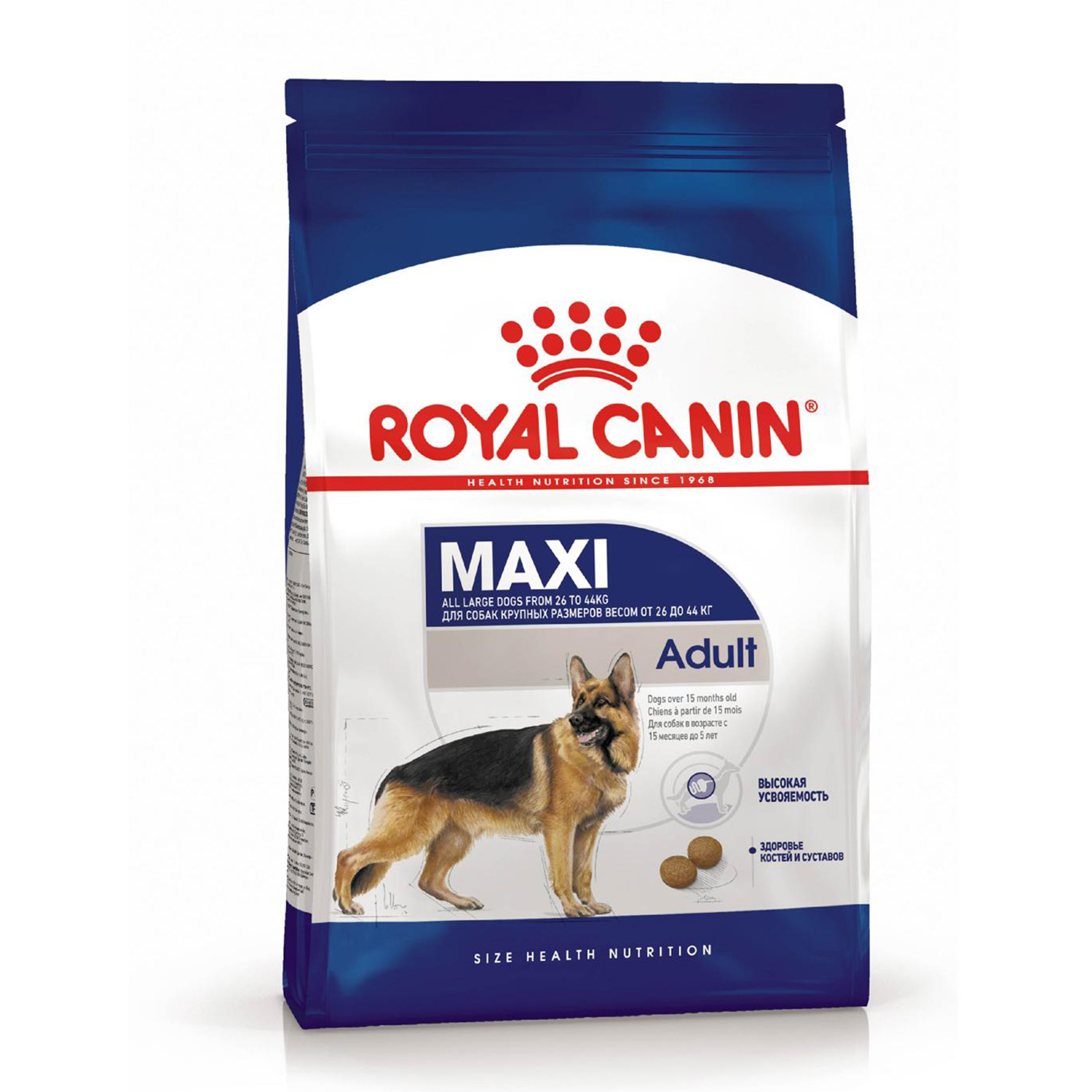 Корм для собак ROYAL CANIN крупных пород до 5 лет 15кг купить по цене 7807  ₽ с доставкой в Москве и России, отзывы, фото