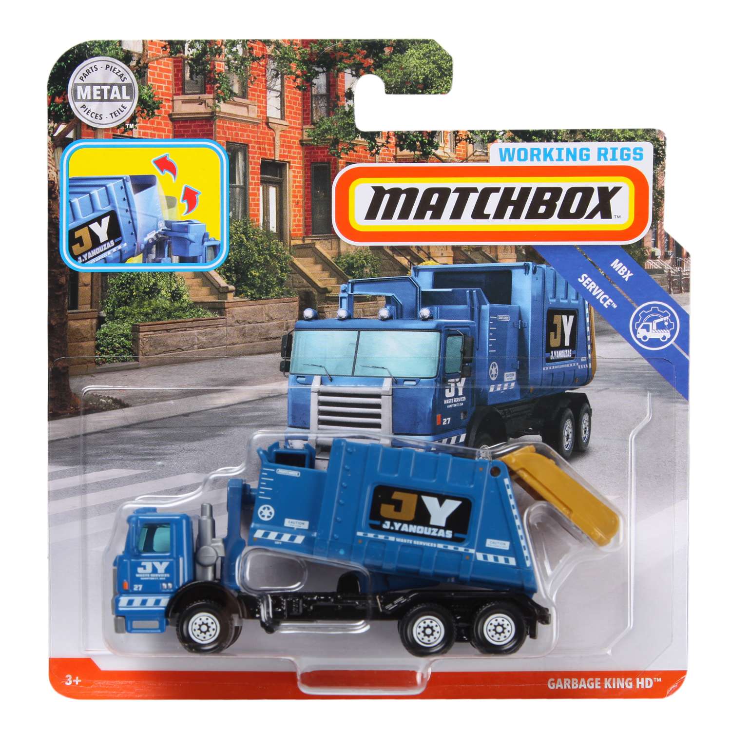 Машинка Matchbox Спецтехника Мусоровоз GBL01 N3242 - фото 2