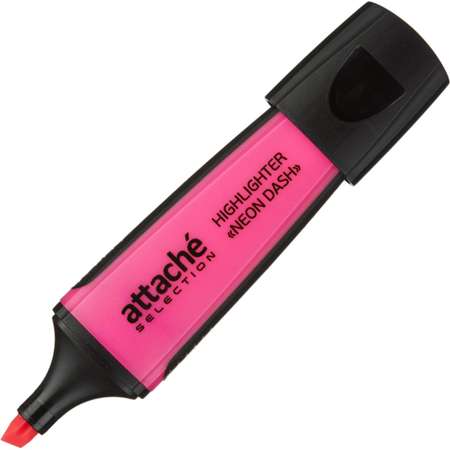 Маркер текстовыделитель Attache Selection Neon Dash 1-5мм розовый 10 шт