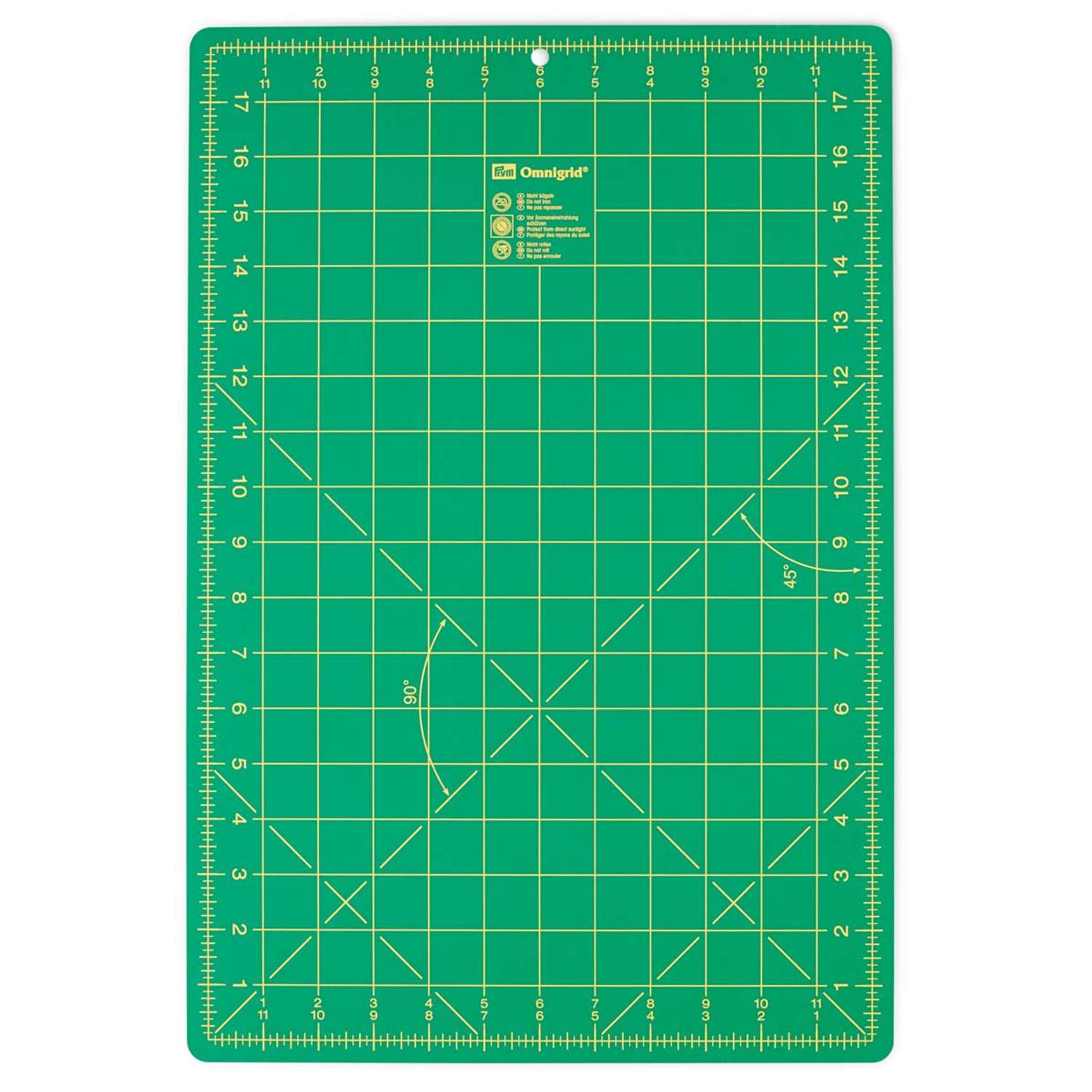 Коврик - подложка раскройный Prym мат для резки ткани бумаги самовосстанавливающийся с разметкой зеленый 45 х 30 см 611386 - фото 2