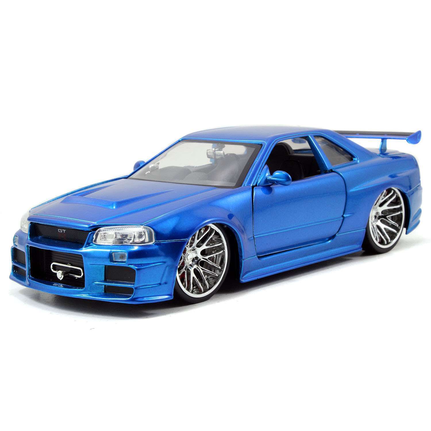 Автомобиль Jada Nissan GTR Skyline R34 Blue Форсаж 1:24 ТоуR125 - фото 1