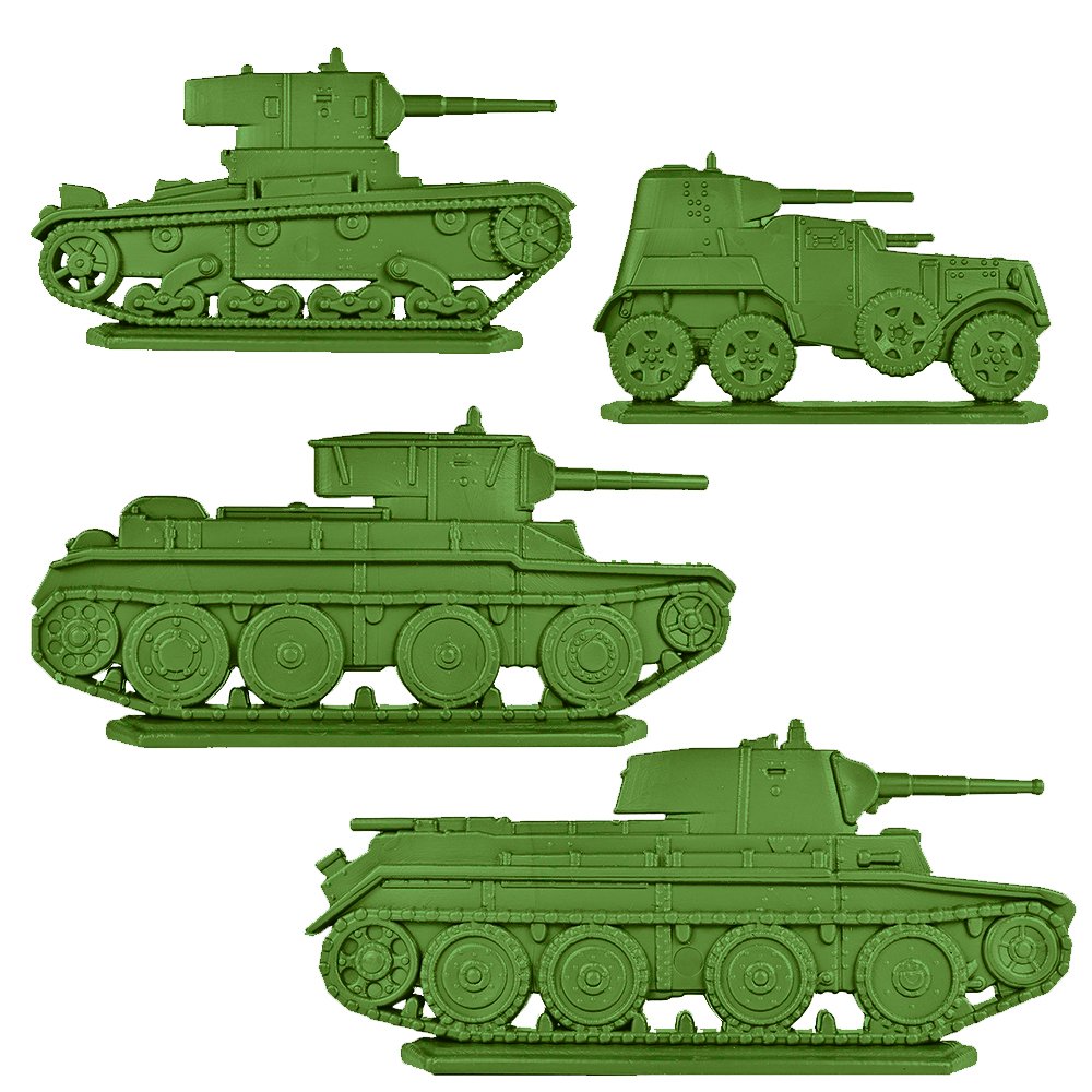 Набор фигурок Воины и Битвы Танки Т-26 и БА-10 БТ-7 и БТ-5 купить по цене  525 ₽ в интернет-магазине Детский мир