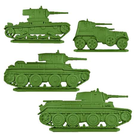Набор фигурок Воины и Битвы Танки Т-26 и БА-10 БТ-7 и БТ-5