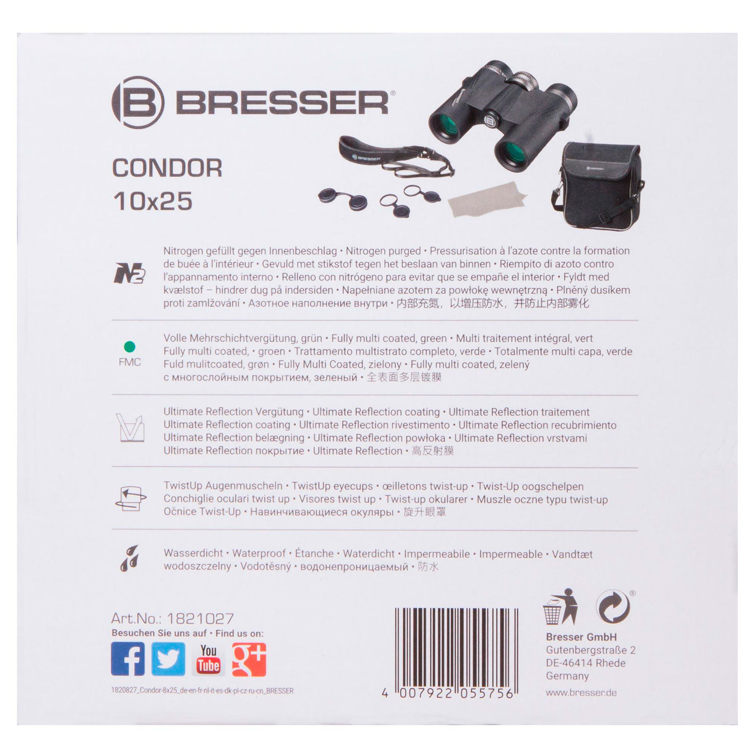Бинокль Bresser Condor UR 10x25 - фото 14
