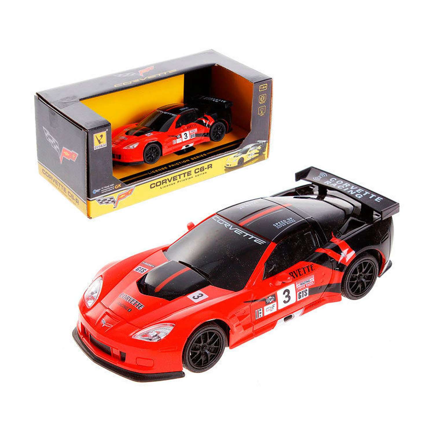 Машина инерционная GK Corvette Racing 1:24 со светом в ассортименте 1120870 - фото 4