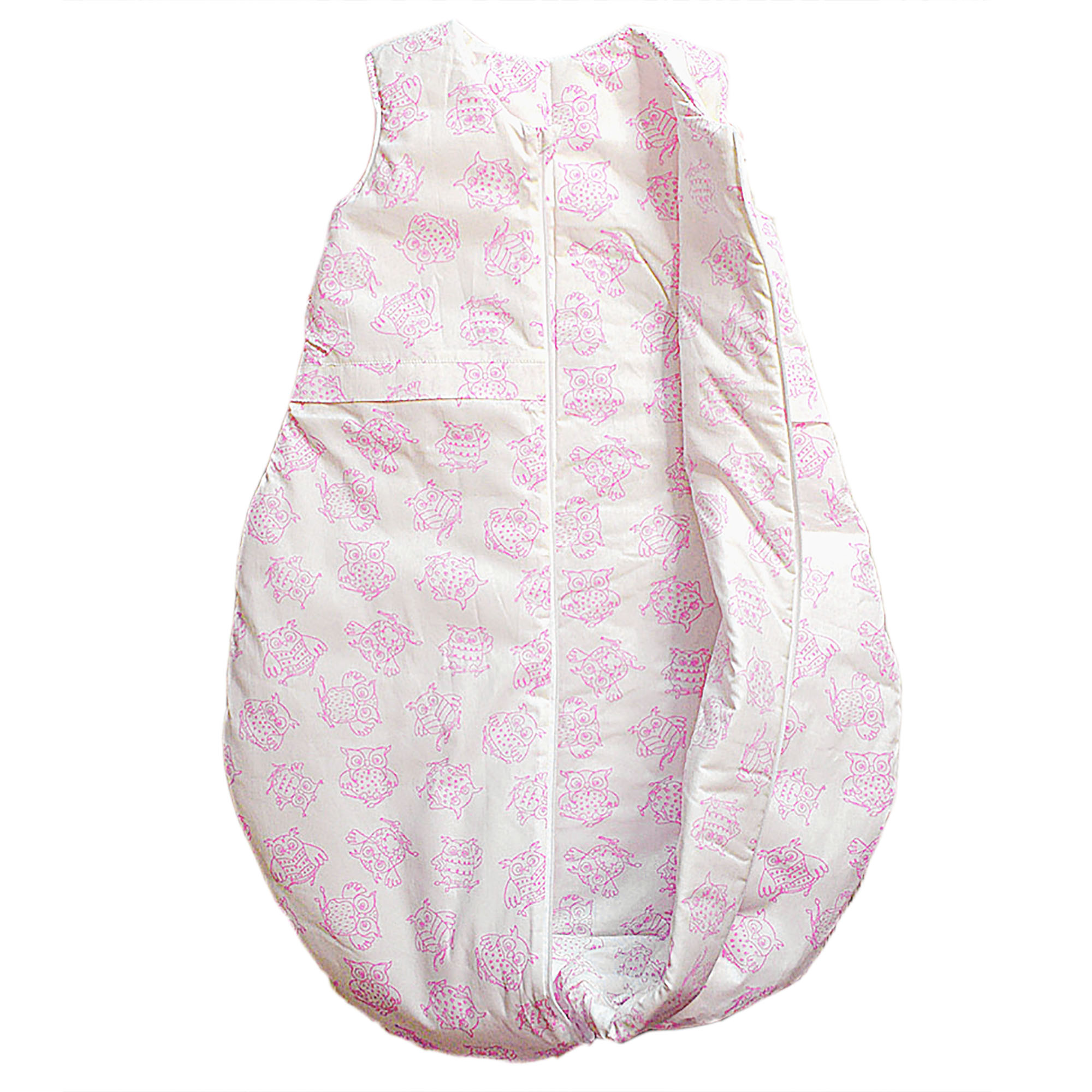 Одеяло-спальный мешок розовый Засыпашки Утепленный Совы 80 см хлопок 100% - фото 4