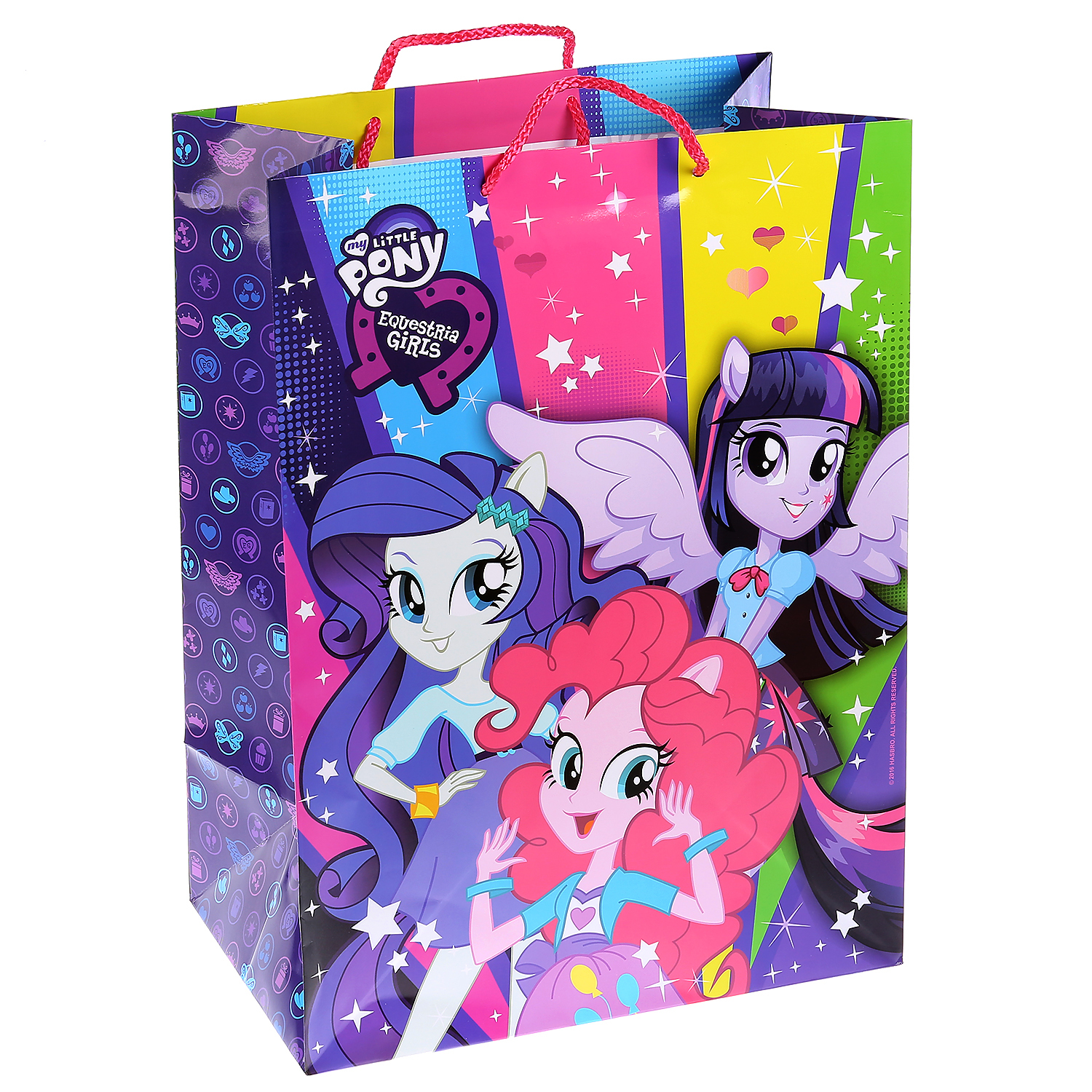 Пакет Играем вместе Веселый праздник Equestria girls глянцевый подарочный - фото 2