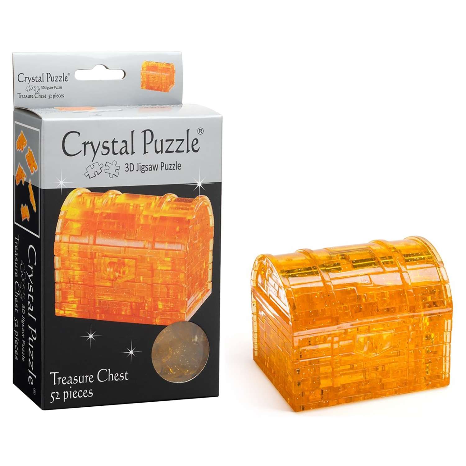 3D-пазл Crystal Puzzle IQ игра для детей кристальный Сундук 52 детали - фото 5