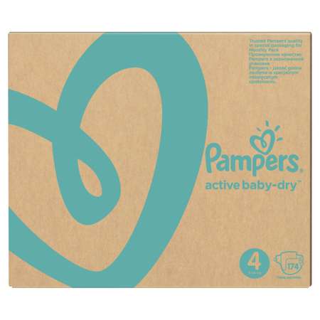 Подгузники Pampers Active Baby-Dry 4 (9-14 кг) 174 шт.