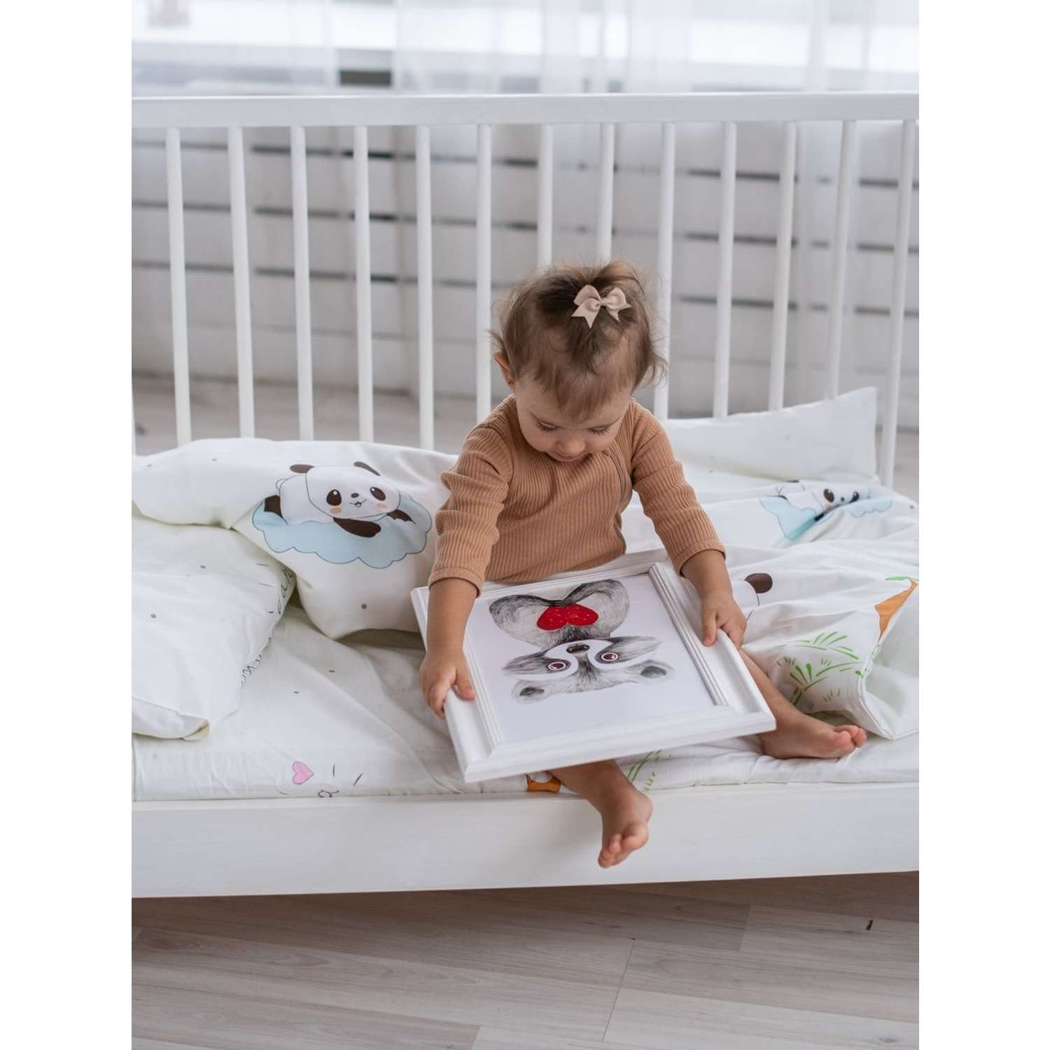 Комплект постельного белья SONA and ILONA детский 3 предмета 120х60 см - фото 3