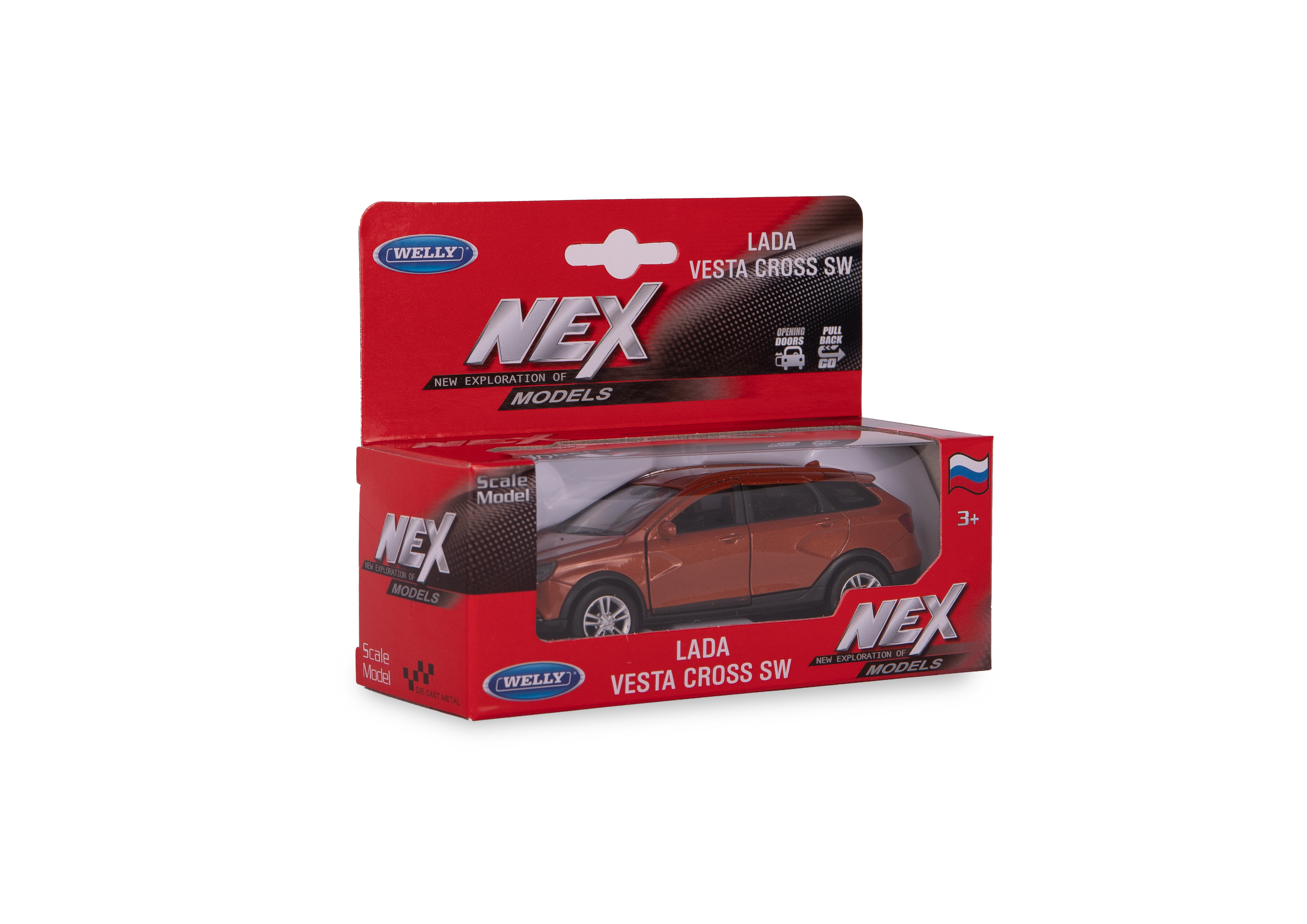 Машинка Welly 1:38 LADA Vesta SW Cross цвет в ассортименте 43763W - фото 5