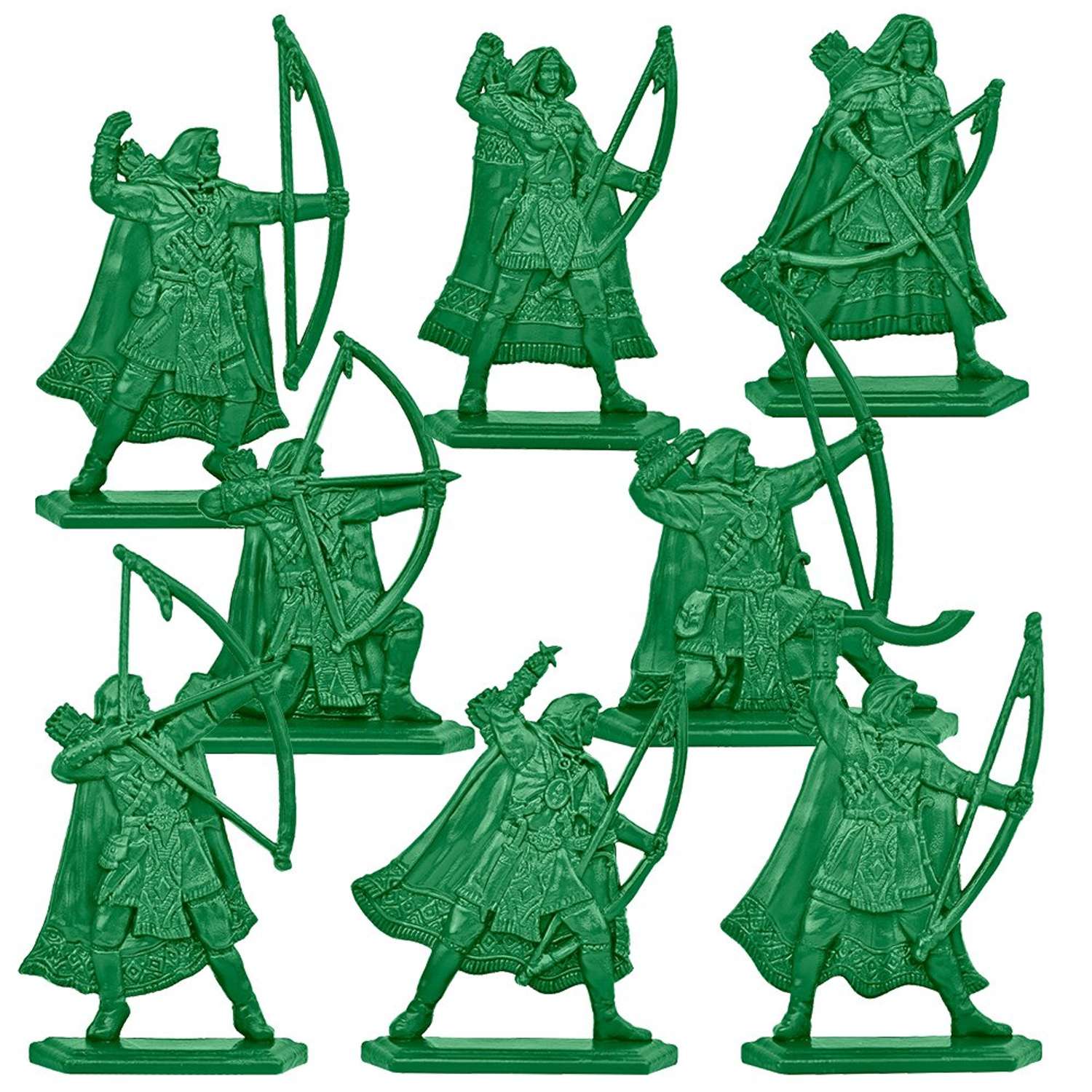 Набор солдатиков Воины и Битвы Лучники Армландии цвет зеленый - фото 1