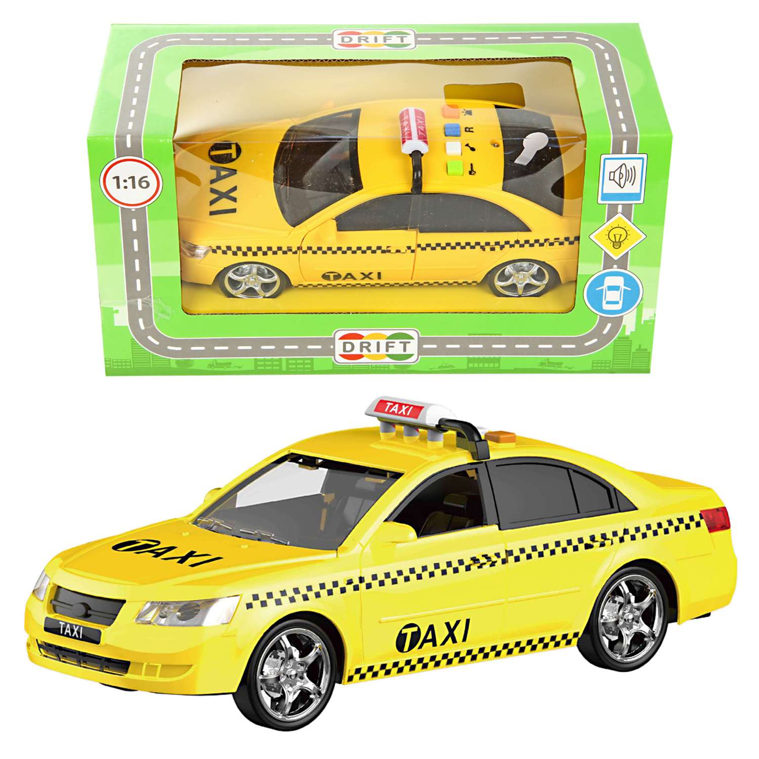 Машина Drift Такси со светом и звуком 57245 - фото 1