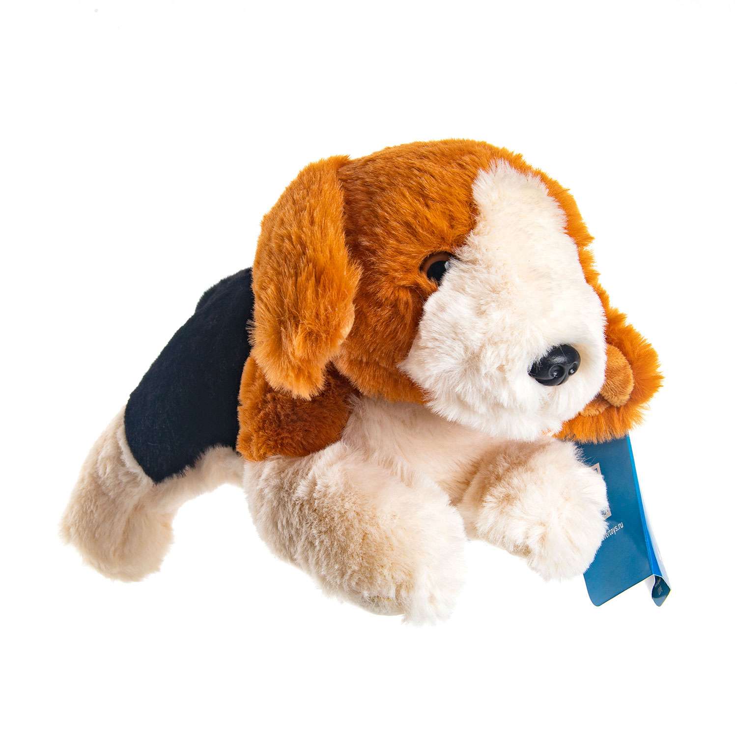 Мягкая игрушка BUTTON BLUE Собачка лежачая трехцветная 28 см - фото 6