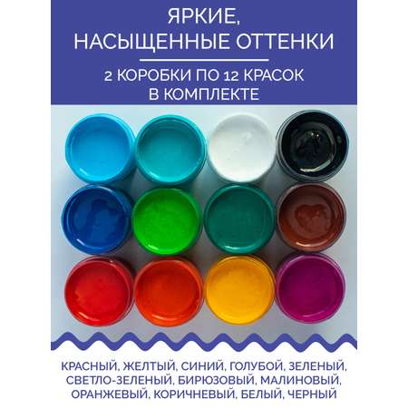 Акриловые краски МУЛЬТИЗАВРИК 2 упаковки