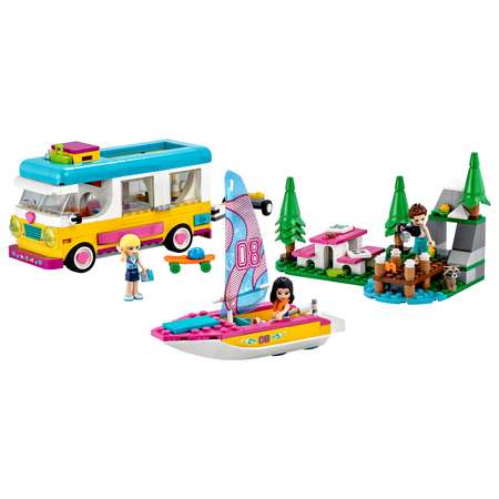 Конструктор LEGO Friends Лесной дом на колесах и парусная лодка
