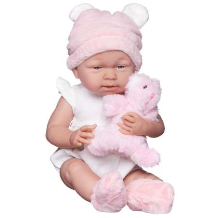 Кукла-пупс Junfa Pure Baby в белом боди с аксессуарами 40см