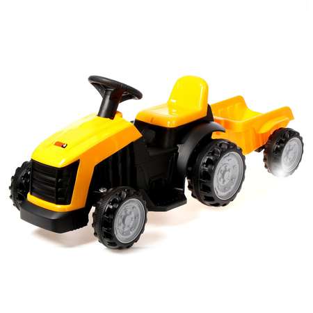 Электромобиль Sima-Land Трактор с прицепом цвет желтый