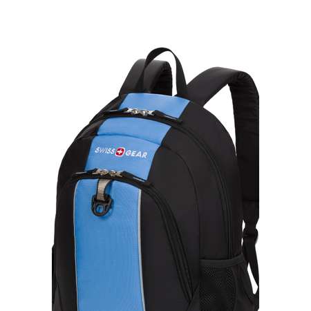 Рюкзак Swissgear школьный чёрный голубой