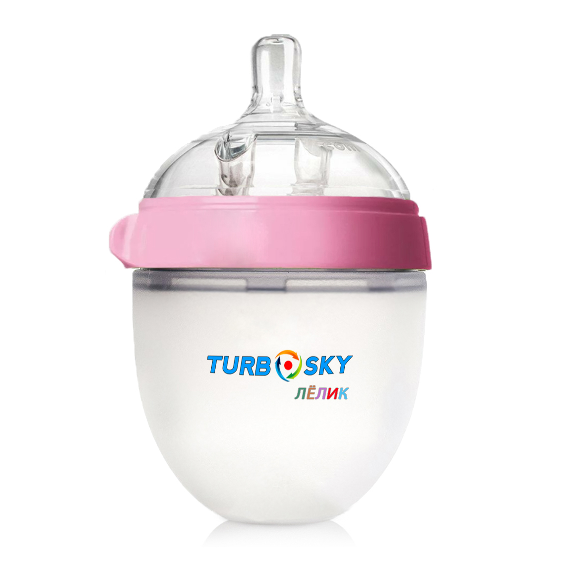 Бутылочка для кормления Turbosky Лёлик 150 мл pink - фото 1