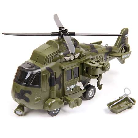 Вертолёт Drift 1:16 военный фрикционный со световыми и звуковыми эффектами подвижные элементы