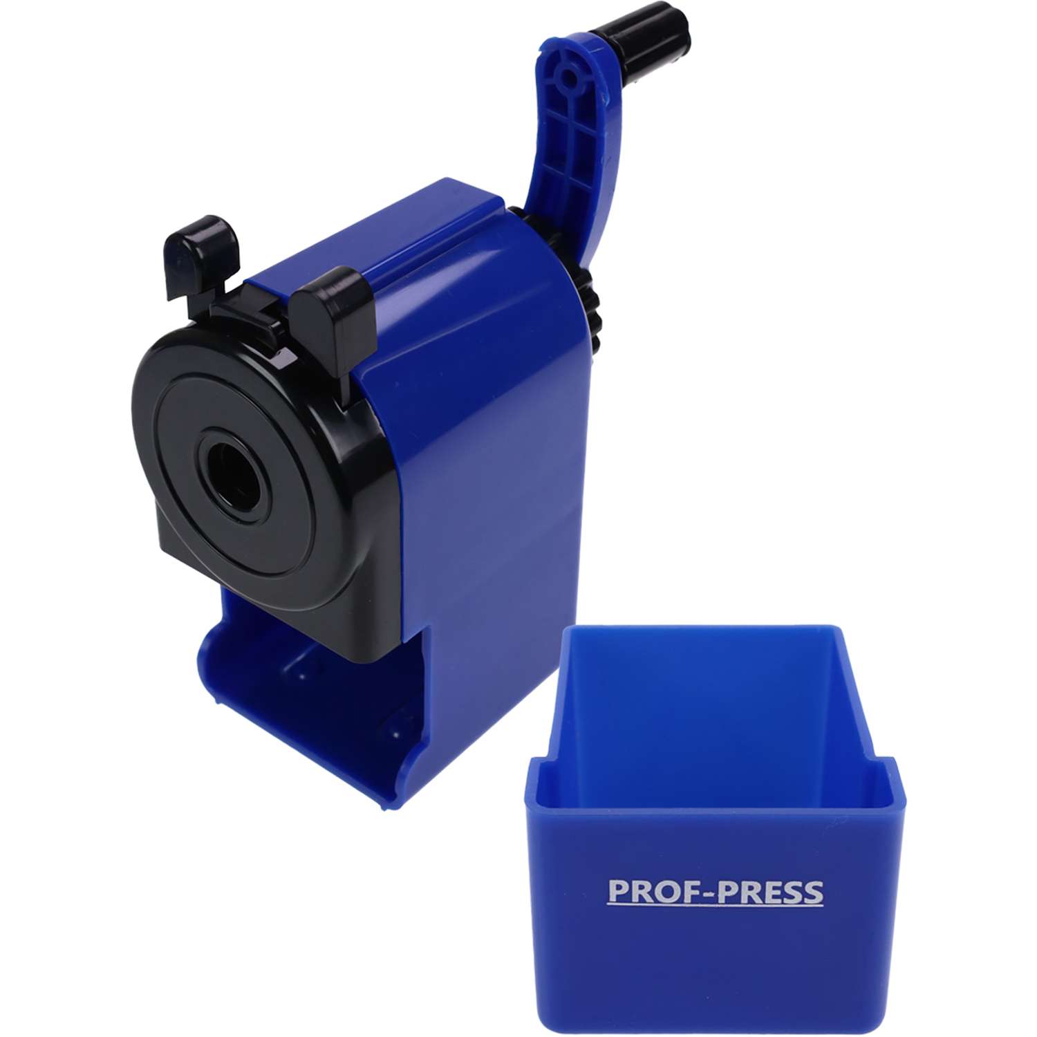 Точилка для карандашей Prof-Press механическая 1 отвестие пластик корпус черный-синий - фото 1