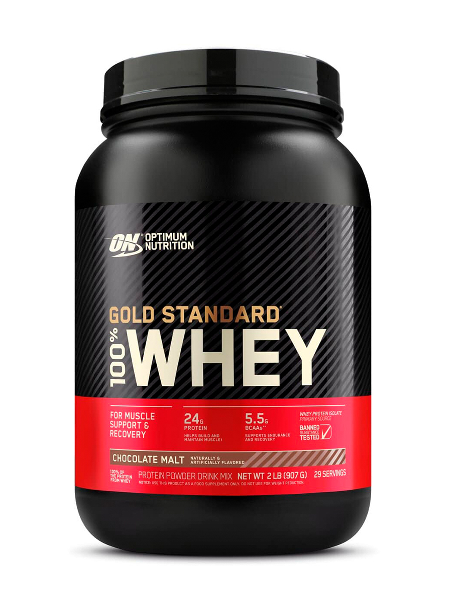 Протеин Optimum Nutrition Gold Standard 100% Whey 909 гр Шоколадный солод - фото 1