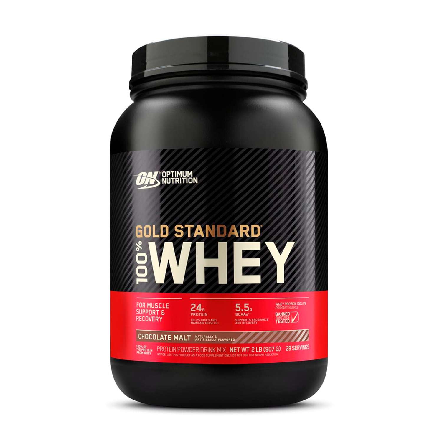 Протеин Optimum Nutrition Gold Standard 100% Whey 909 гр Шоколадный солод - фото 1
