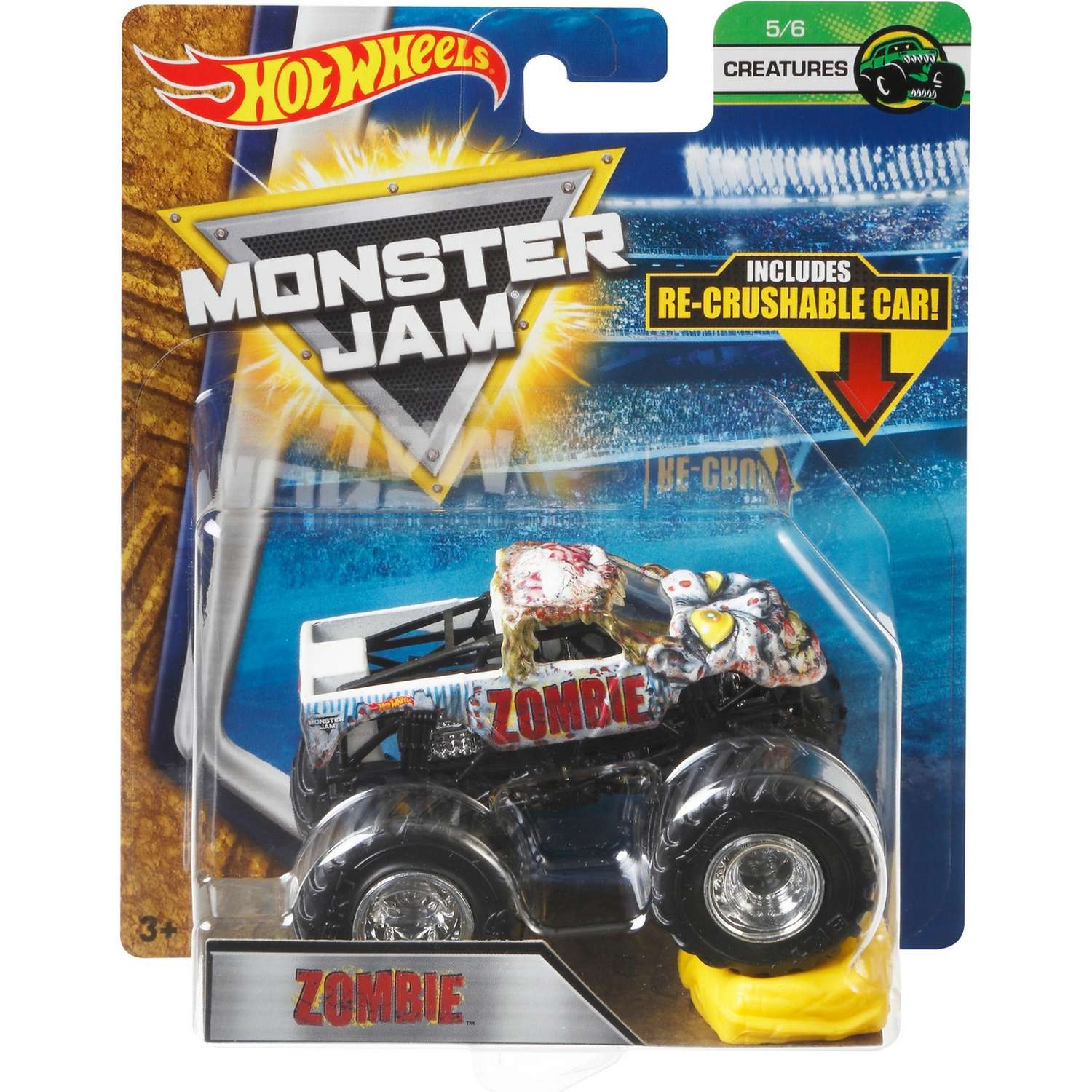 Машина Hot Wheels Monster Jam 1:64 Creatures Зомби FLX49 21572 - фото 2