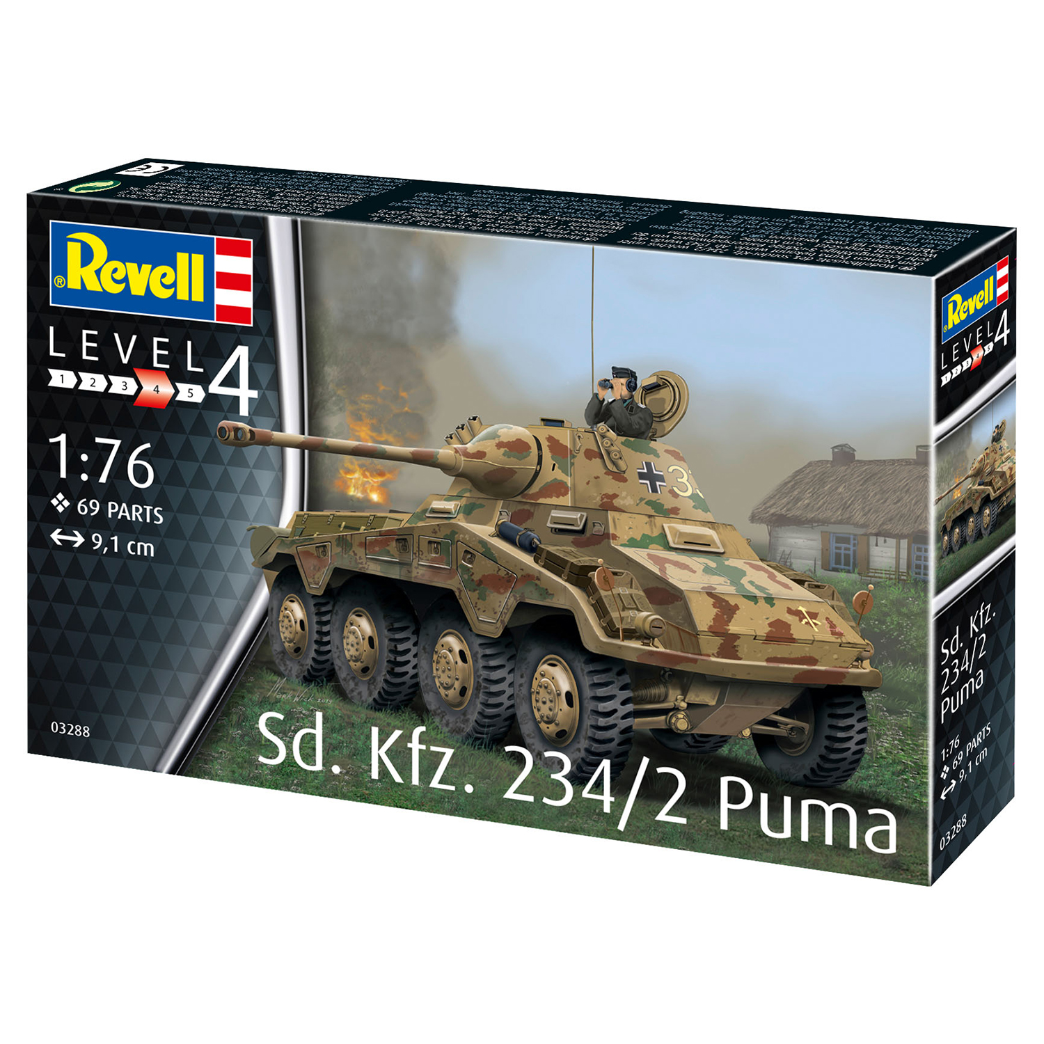 Сборная модель Revell Бронеавтомобиль SdKfz 234/2 Puma 03288 - фото 3