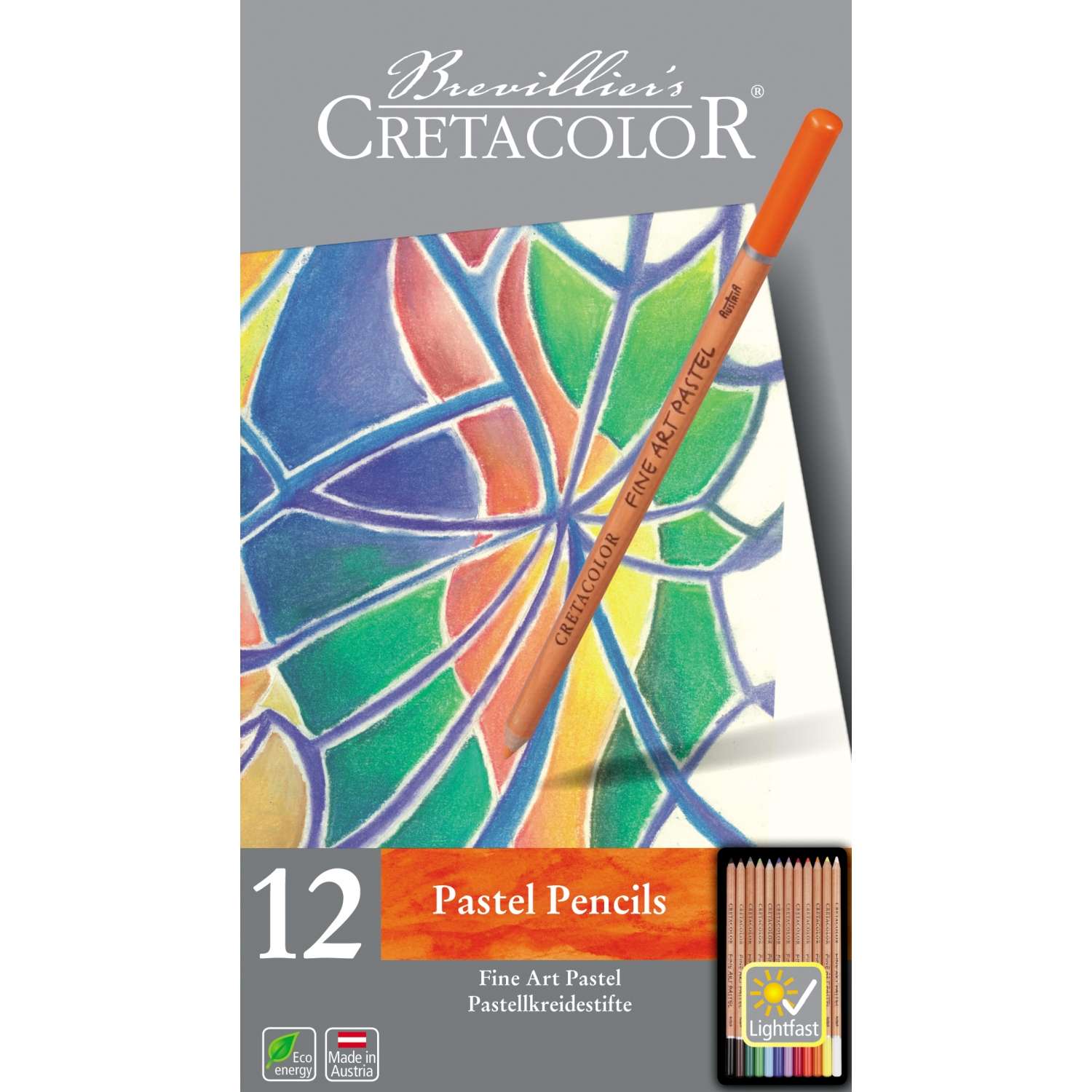Пастельные карандаши CRETACOLOR Fine Art Pastel 12 цветов в металлической коробке - фото 2