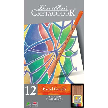 Пастельные карандаши CRETACOLOR Fine Art Pastel 12 цветов в металлической коробке