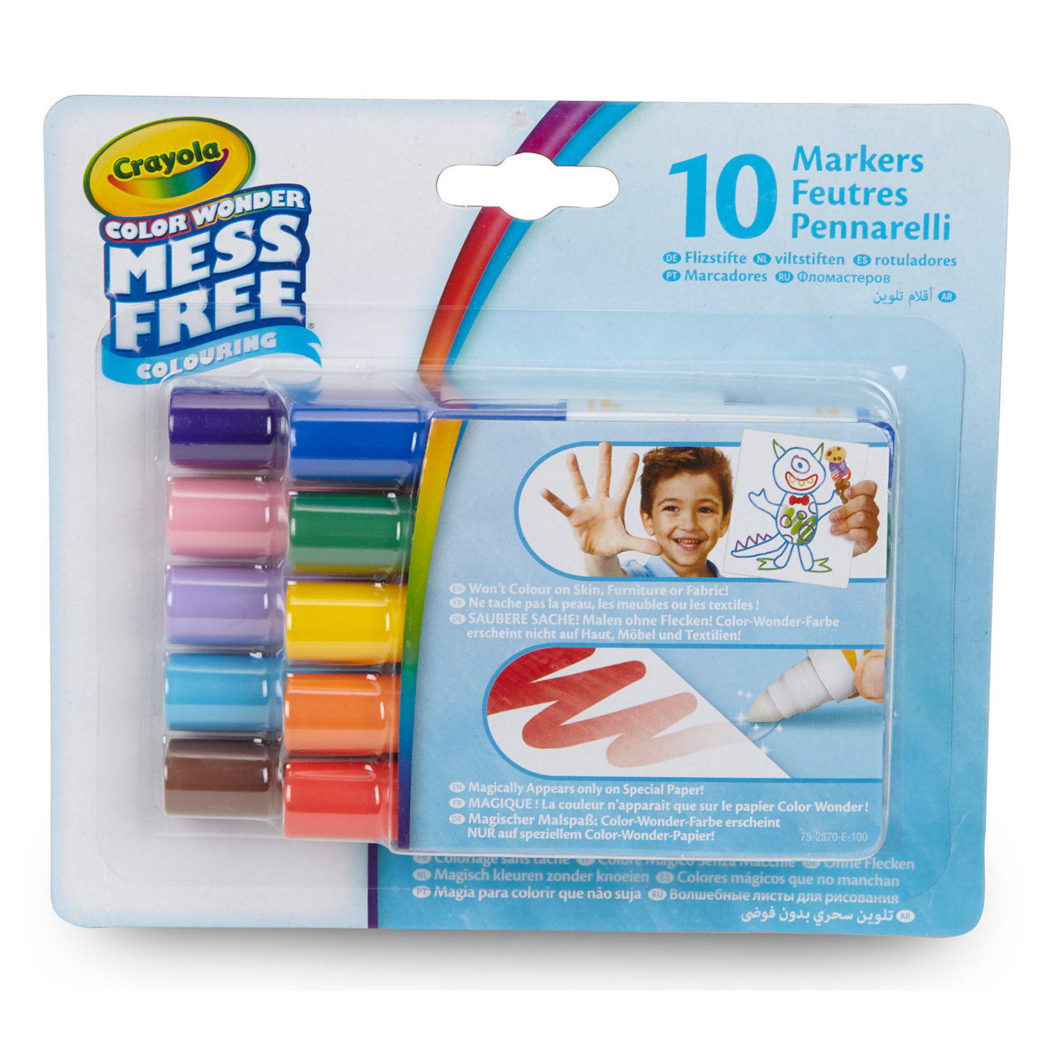 Фломастеры CRAYOLA Мини Color Wonder 10 цветов - фото 1