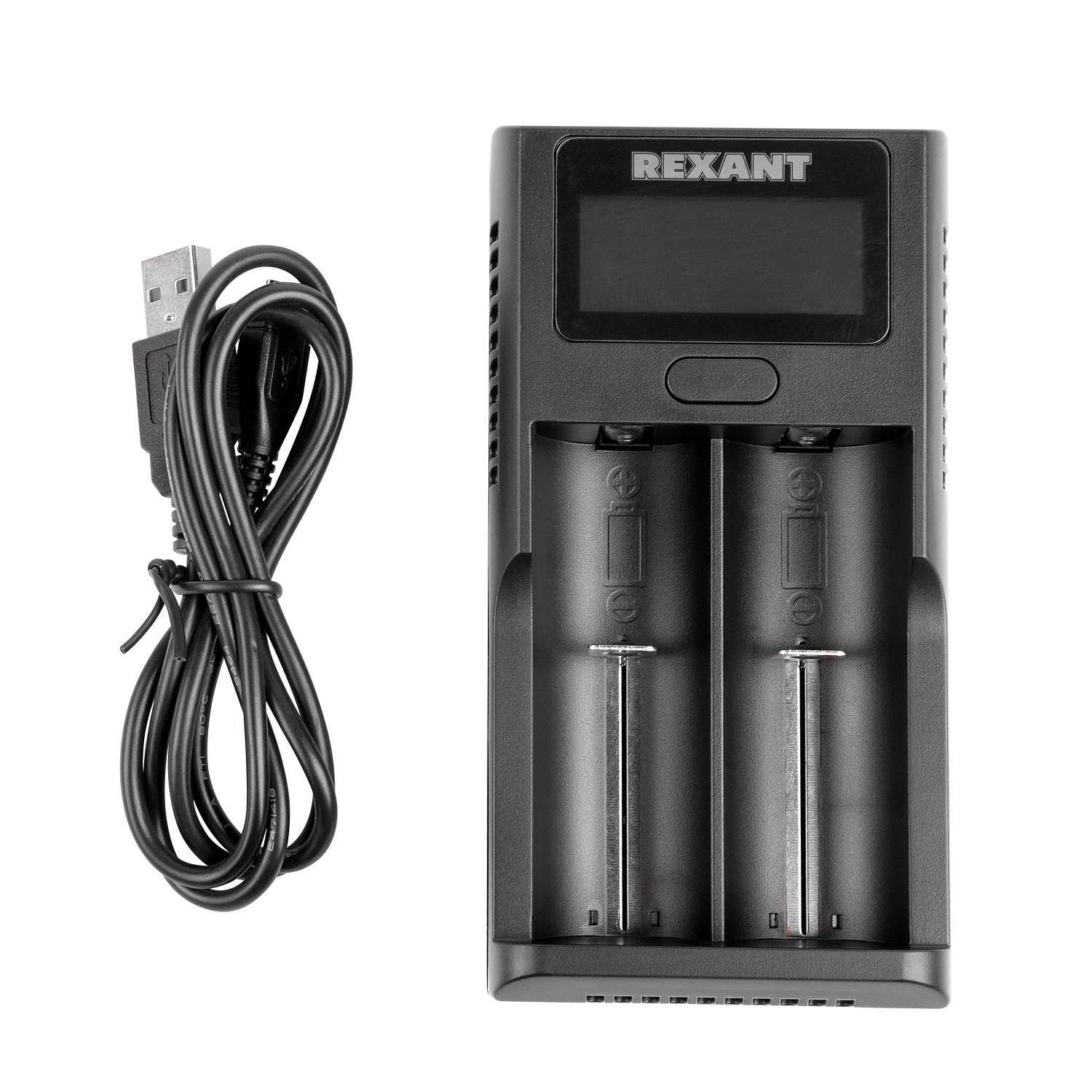 Зарядное устройство REXANT с ЖК-дисплеем для 2-х Li-ion аккумуляторов - фото 1