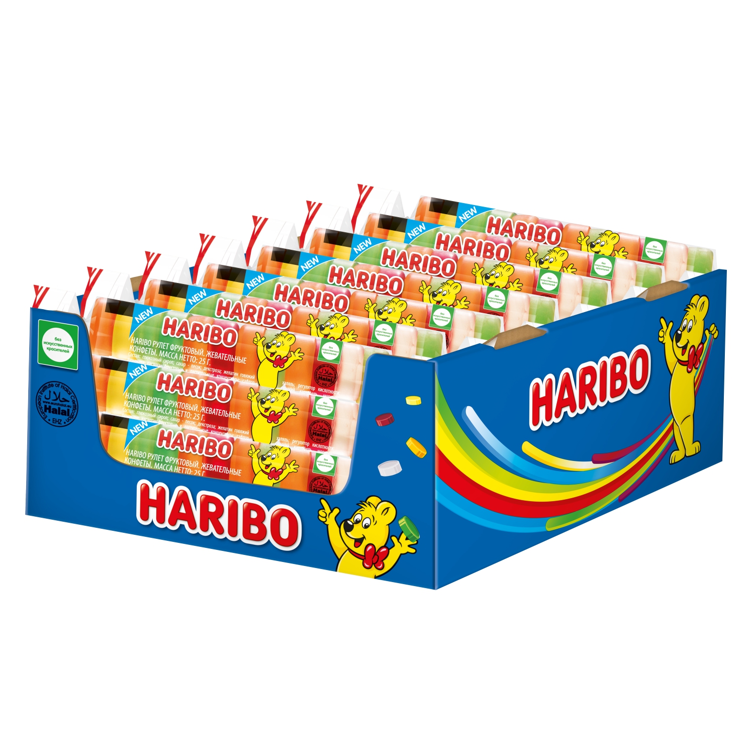 Конфеты жевательные HARIBO Рулет Фруктовый 25г - фото 2