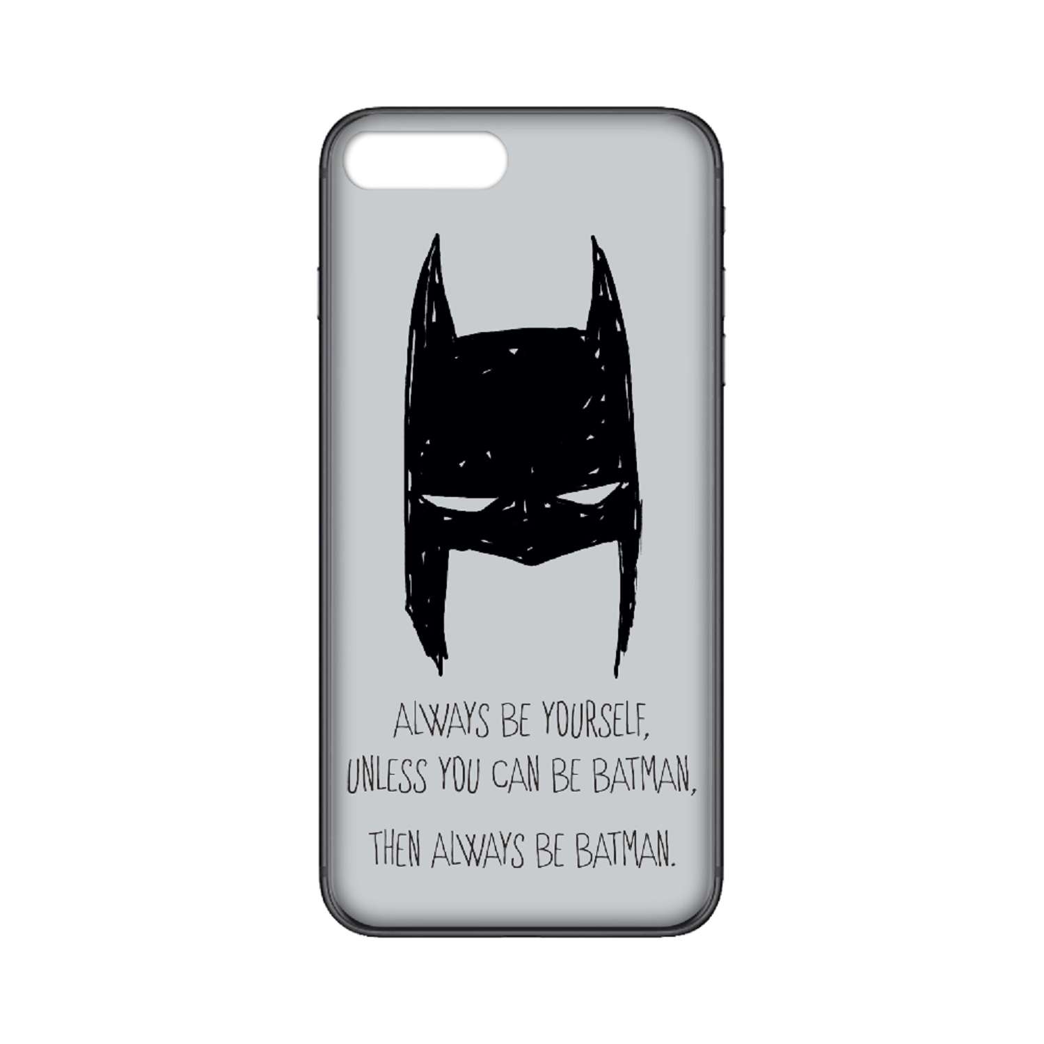 Чехол deppa Для iPhone 7/8 plus logo Batman gray - фото 1
