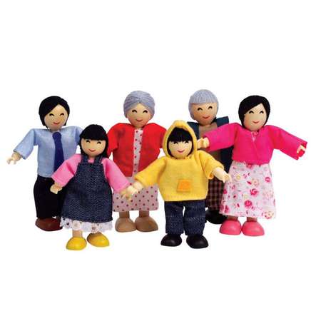 Набор мини-кукол Hape Счастливая азиатская семья E3502_HP