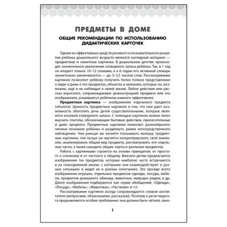 Книга Русское Слово Предметы в доме. 40 дидактических карточек