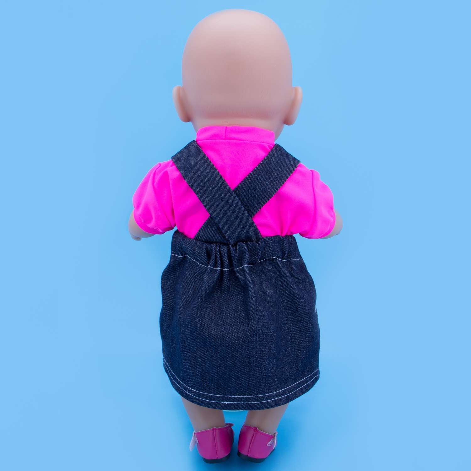 Джинсовый набор Модница для пупса 43-48 см синий-розовый 6111синий&amp;розовый - фото 15