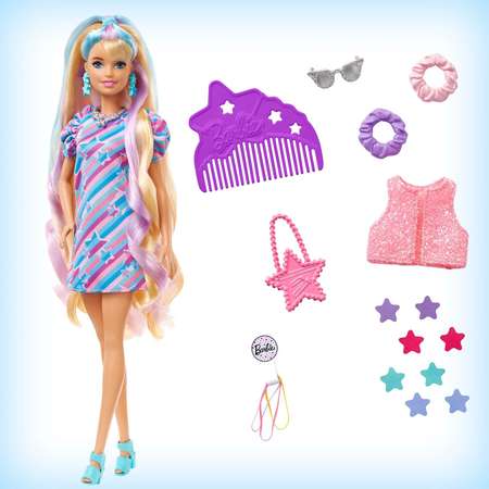 Кукла Barbie Totally Hair Звездная красотка HCM88