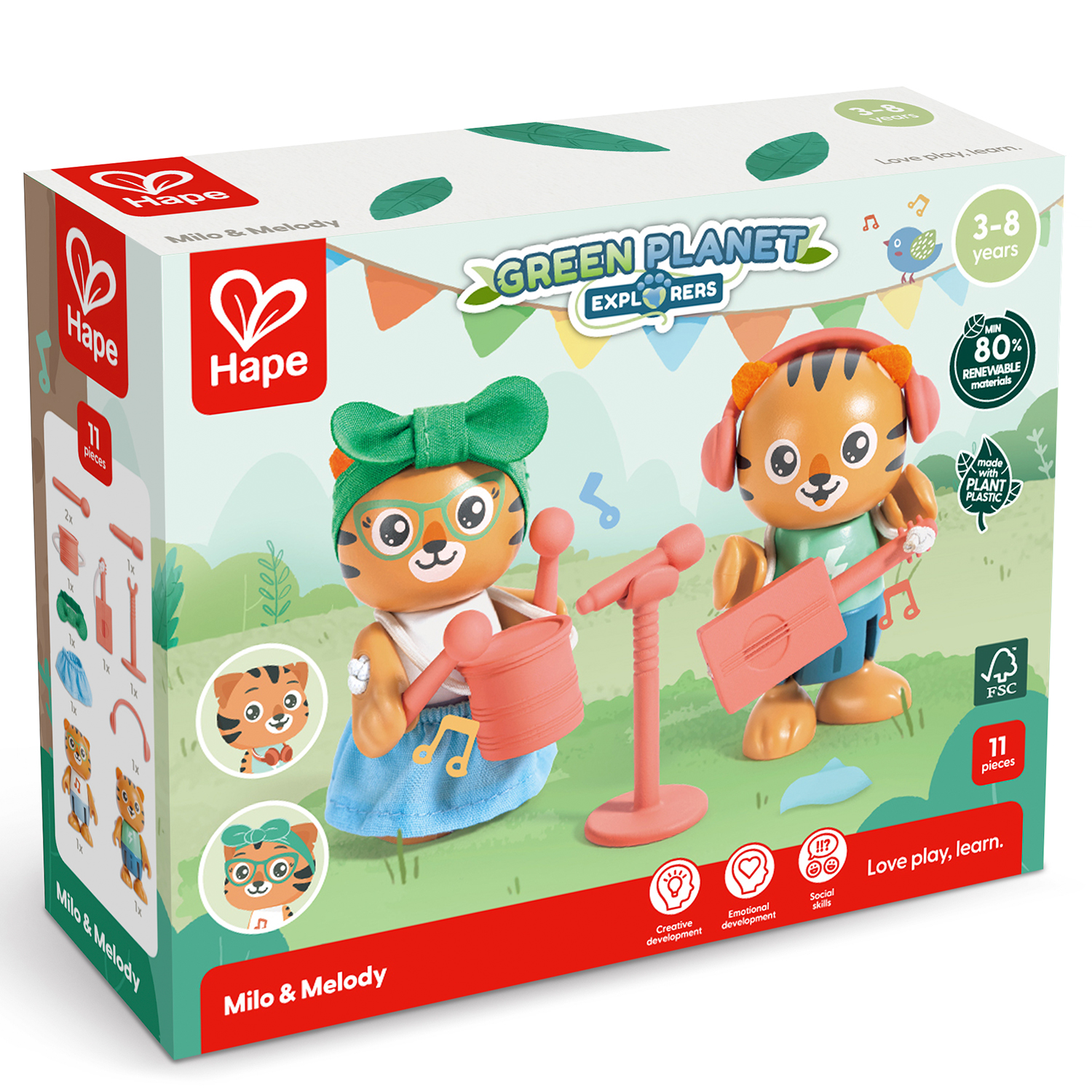 Набор фигурок семья тигров Hape Майло и Мелоди E3423_HP - фото 3