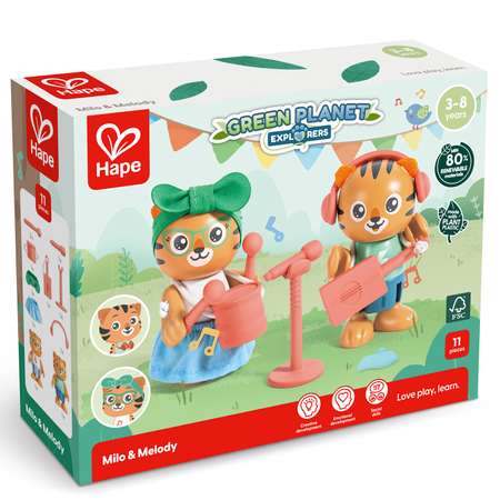 Набор фигурок семья тигров HAPE Майло и Мелоди E3423_HP