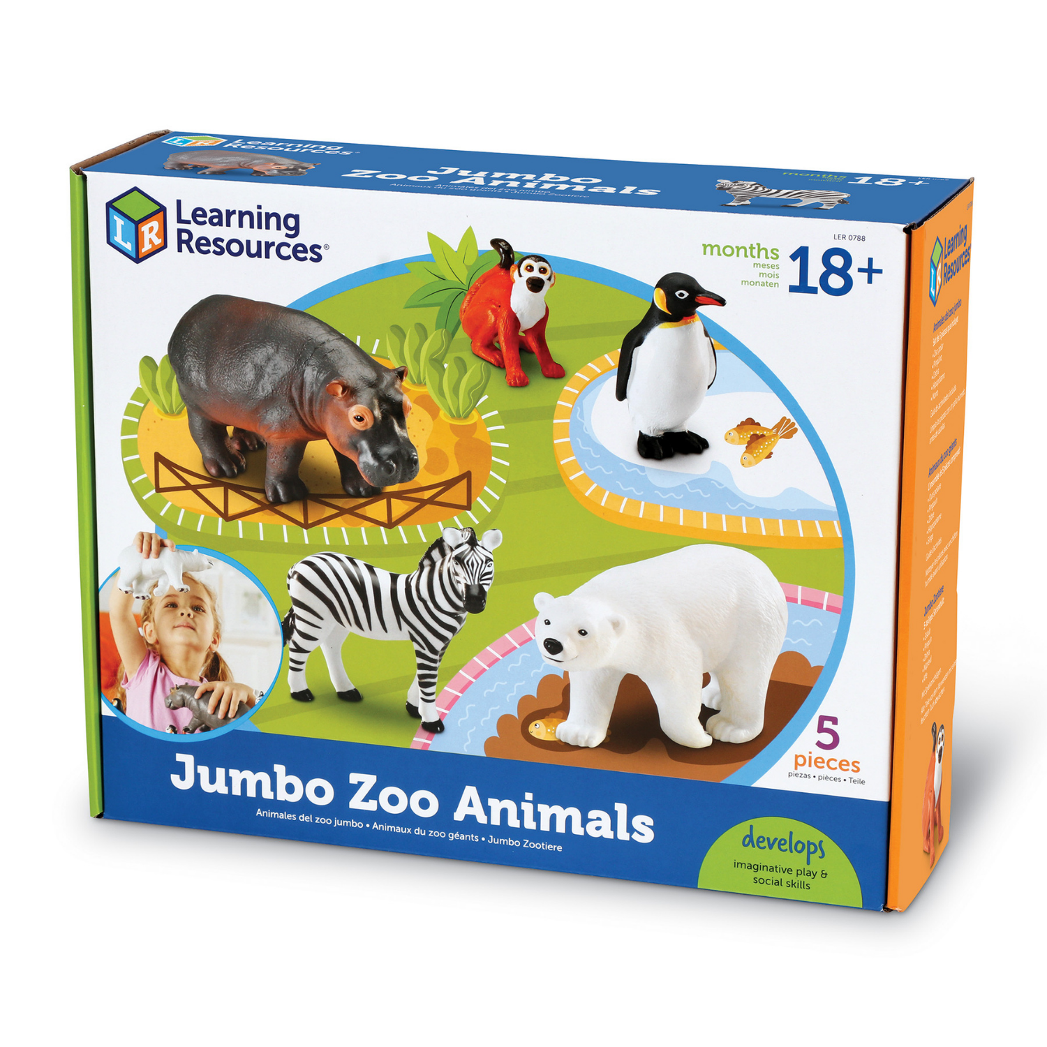 Развивающий набор Learning Resources фигурки «Животные в зоопарке‎». 5 элементов - фото 2