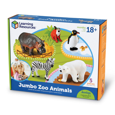 Развивающий набор Learning Resources фигурки «Животные в зоопарке‎». 5 элементов