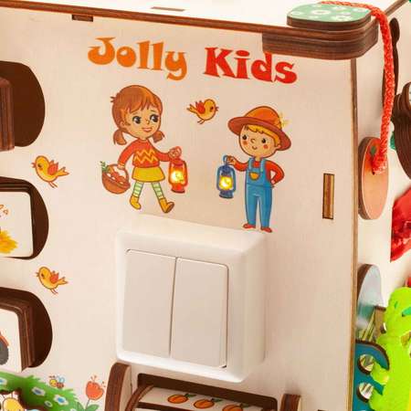 Бизиборд Jolly Kids Развивающий кубик со светом «Веселая Ферма»