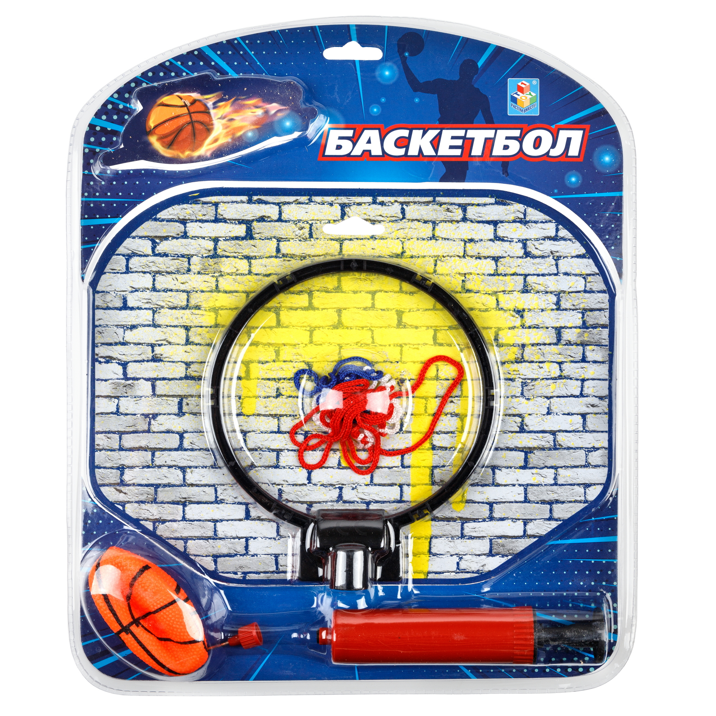 Игровой набор 1TOY баскетбольный щит с мячом и насосом - фото 9