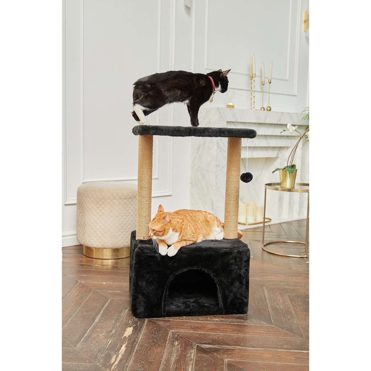 Когтеточка для кошек с домиком БРИСИ Черный - фото 9