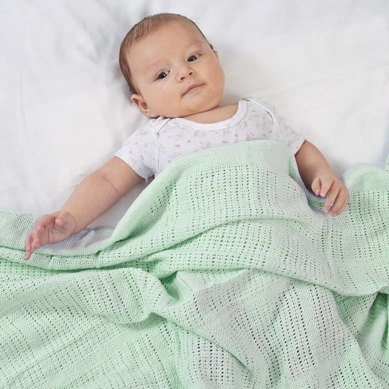 Одеяло Baby Nice вязаное Мятный Da40612 - фото 6